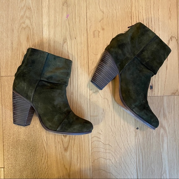 Rag & Bone 37.5 Hunter Green Suede - Picture 3 of 10